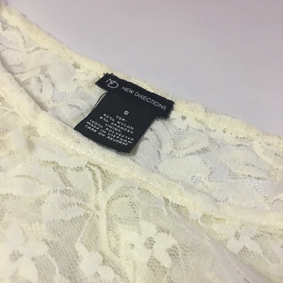 New Directions White Lace Blouse - Picture 2 of 3